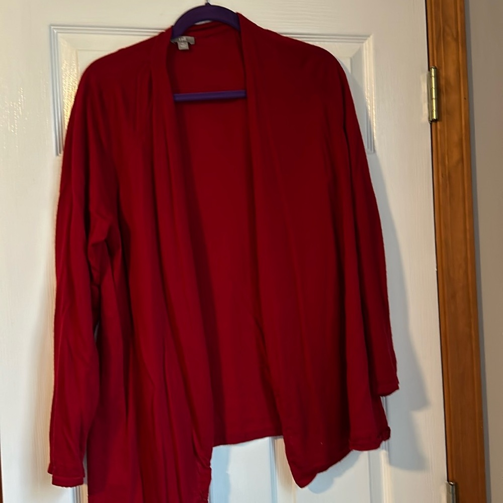 JJill red cardigan XL